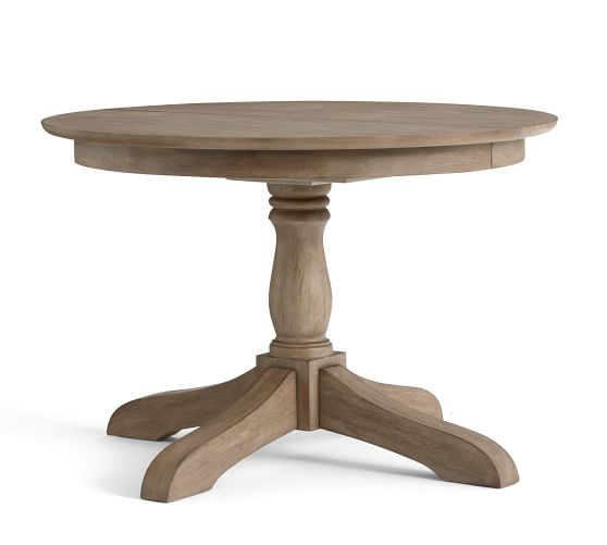 Pedestal Tables Owen Round Pedestal Extending Dining Table | Pottery Barn