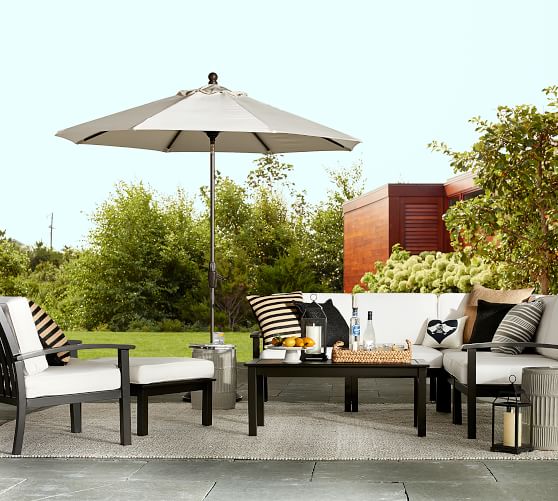Ham Metal Outdoor Sectional, Pottery Barn Patio Cushions