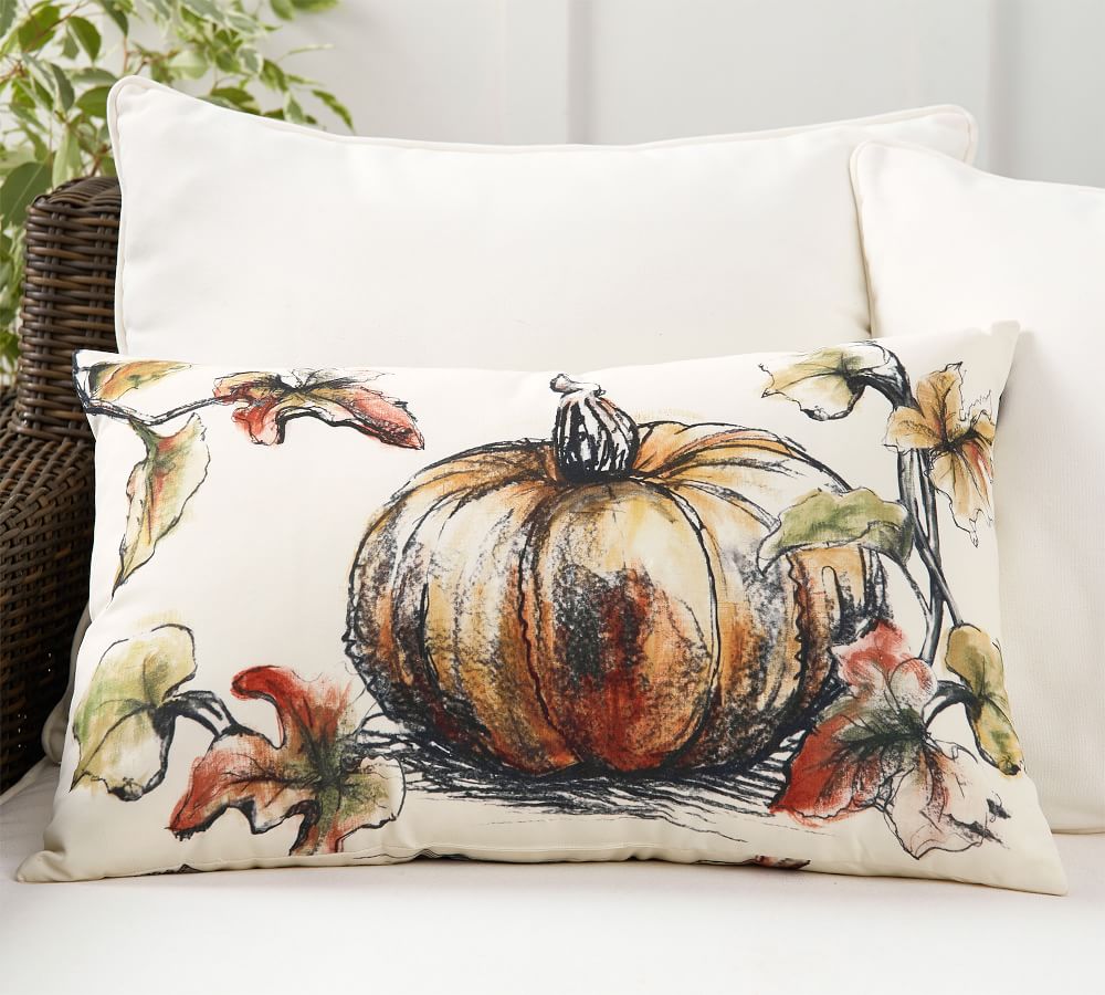 outdoor pumpkin pillow