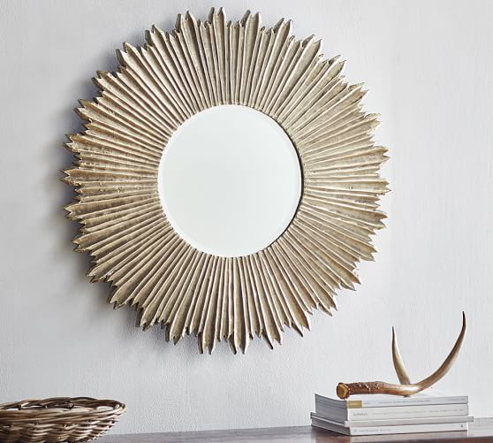 Soleil Wall Mirror Pottery Barn Soleil Wall Mirror Pottery Barn, Carved Wood Mirror Pottery Barn