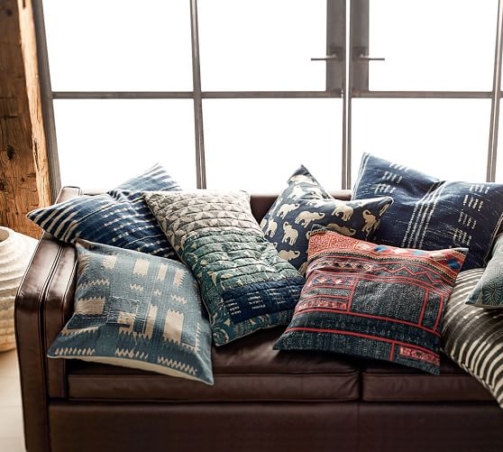 denim pillows pottery barn