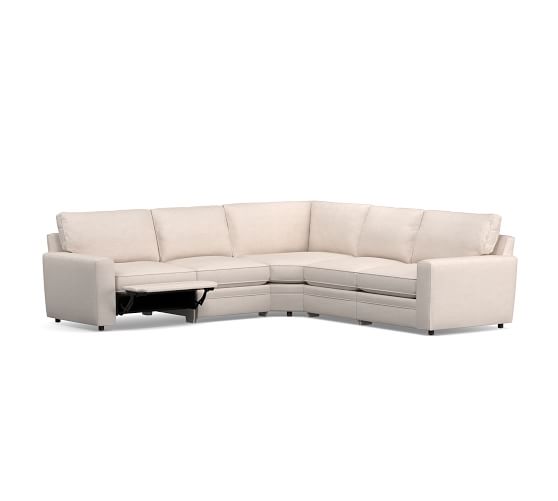 Pearce Square Arm Upholstered 5 Piece, Square Sectional Sofa With Recliner