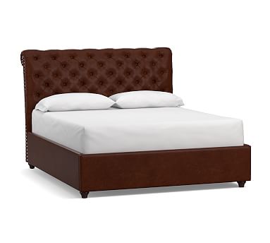 Chesterfield Leather Bed | Upholstered Bed | Pottery Barn