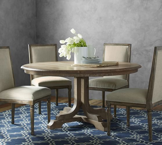 Linden Round Pedestal Dining Table, Round Pedestal Dining Tables And Chairs