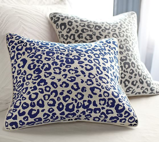 pottery barn leopard pillow