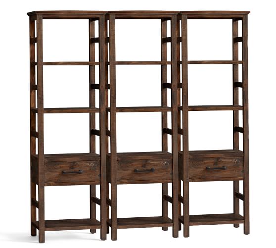 Reclaimed Wood Bookcase Pottery Barn, Reclaimed Wood Shelving Unit