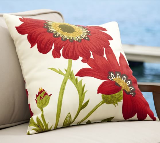 pottery barn red pillows
