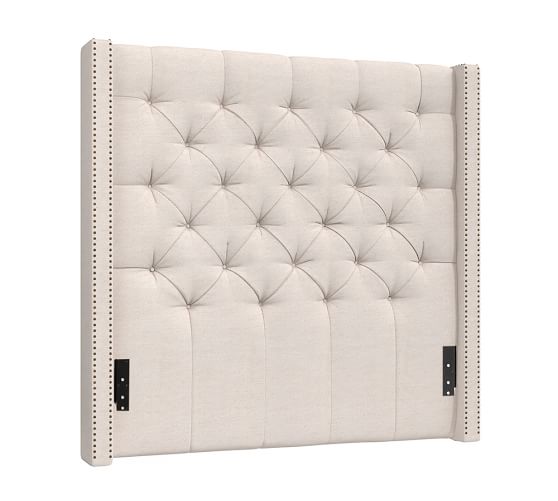 Harper Tufted Upholstered Tall, Tall Leather Headboard