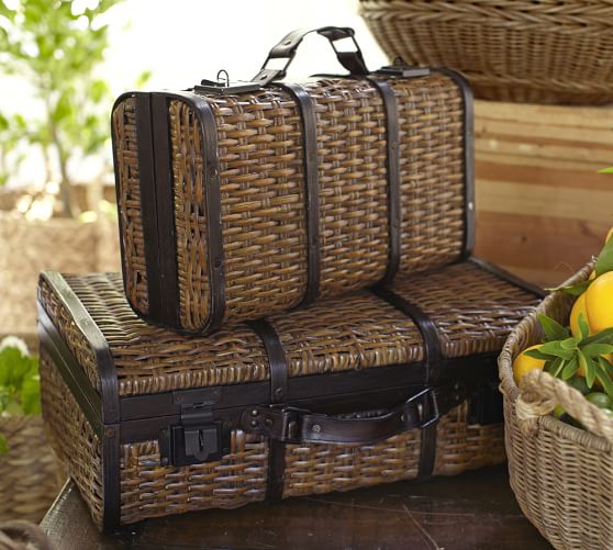 wicker suitcase