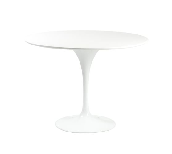 Aztec Round Pedestal Dining Table, White Round Pedestal Table