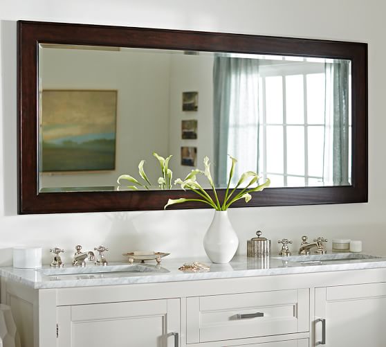 Classic Double Wide Wall Mirror, Where To Recycle Bathroom Mirrors