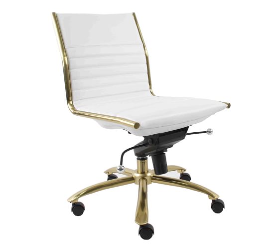Fowler Armless Swivel Desk Chair Pottery Barn Fowler Armless Swivel Desk Chair, Armless Office Chair