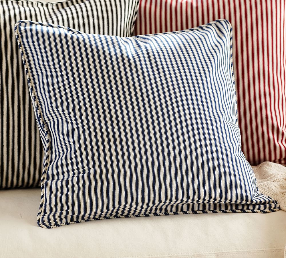 ticking stripe throw pillows