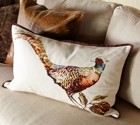 pheasant throw pillows
