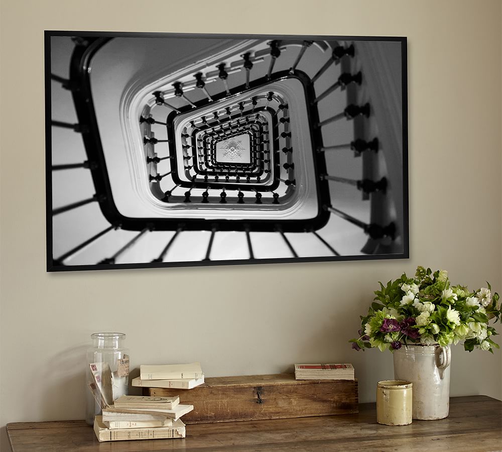 Paris Apartment Stairs in Black and White by Rebecca Plotnick | Pottery ...