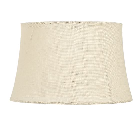 Burlap Upholstered Tapered Lamp Shade, Extra Large Burlap Drum Lamp Shade
