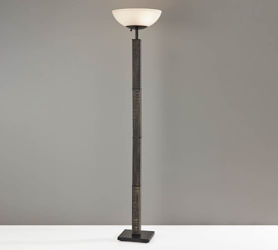 Arete Metal Torchiere Floor Lamp, Torchiere Floor Lamp With Shelves