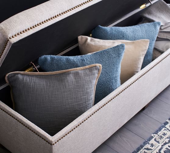 pillow storage bench