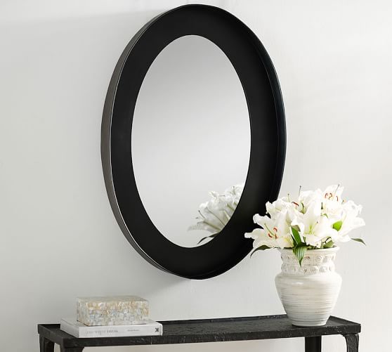 Oval Wall Mirror Pottery Barn, Metal Framed Oval Mirrors