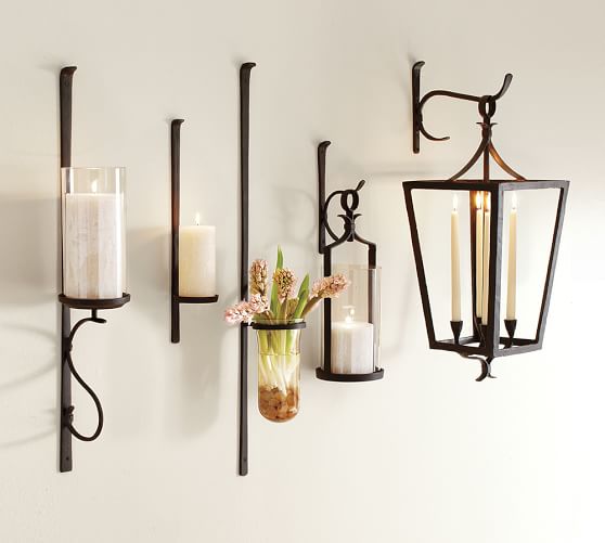 Artis Wall Mount Candle Holder Pottery Barn - Wall Hanging Lantern Candle Holder