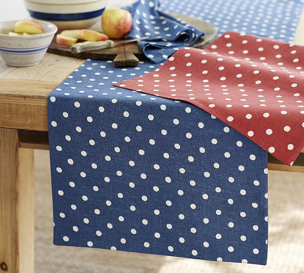 Polka Dot Table Runner Pottery Barn