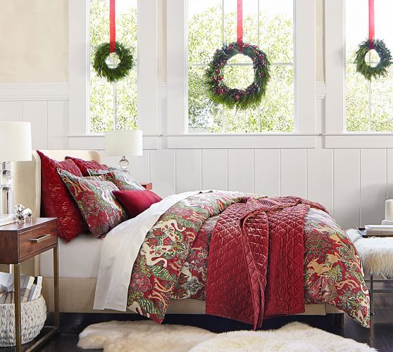 pottery barn holiday sheets