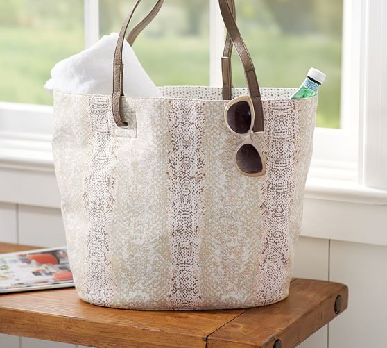 snakeskin tote