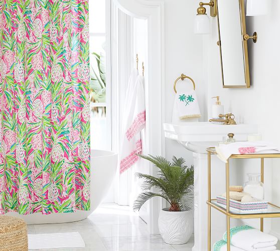 Lilly Pulitzer Alotta Colada Percale, Lilly Pulitzer Inspired Shower Curtain