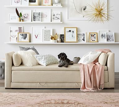 Luna Upholstered Sleeper Sofa Bed, How To Use A Daybed As Sofa