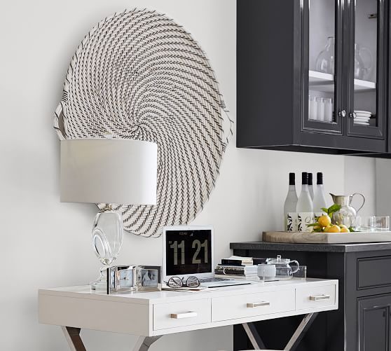 hapao black and white basket wall decor pottery barn hapao black and white