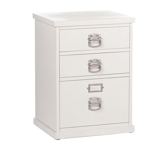 Bedford 3 Drawer Filing Cabinet, White Filing Cabinets