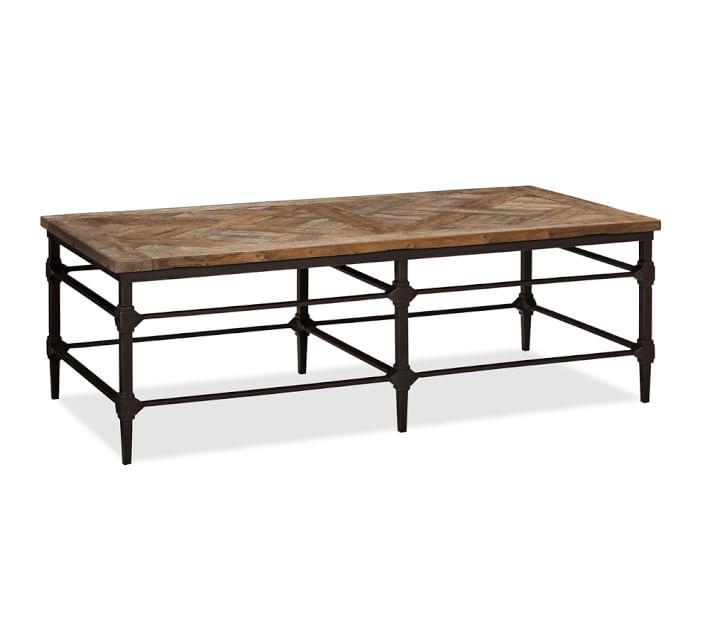 Parquet 54" Rectangular Reclaimed Wood Coffee Table