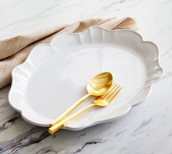 Monique Lhuillier Juliana Scalloped Serving Platter