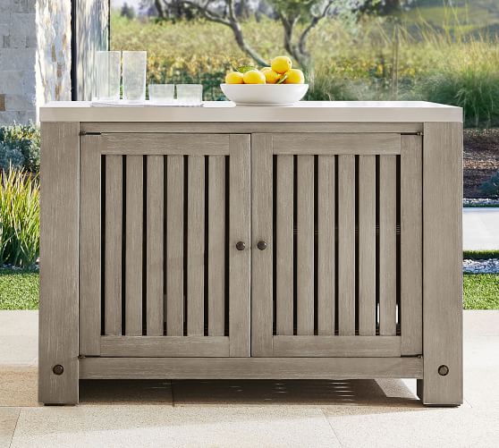Abbott Outdoor Kitchen Fsc Acacia, Outdoor Furniture Storage Cabinets