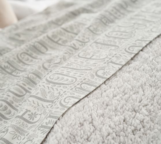 Pottery Barn Teen Peace on Earth FULL organic flannel Sheet set holiday