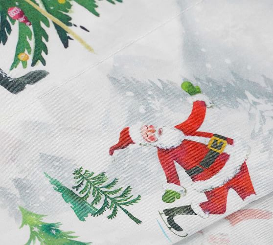 pottery barn santa sheets
