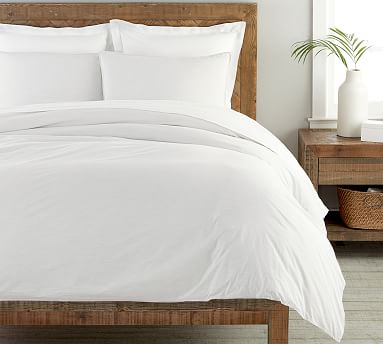 Spencer Washed Organic Cotton Solid, Soft Cotton Duvet Cover