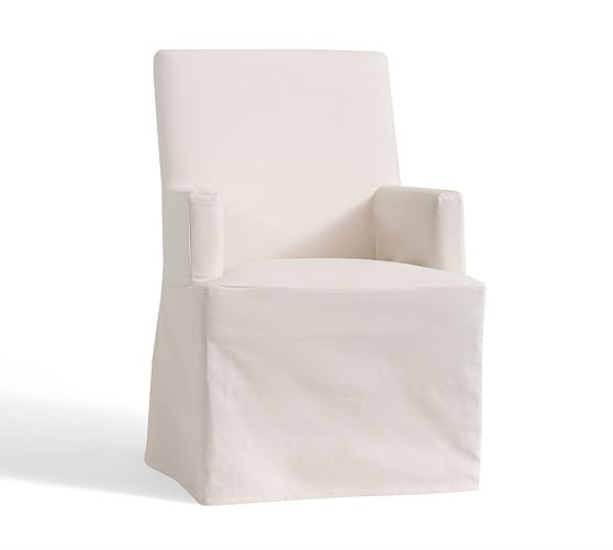 Pb Comfort Square Dining Chair Cover, Pottery Barn Armchair Cover