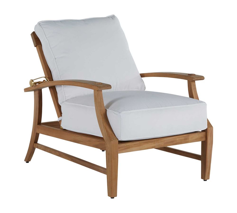 Pottery Barn Astola Teak Recliner Lounge Chair