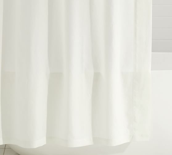 Belgian Flax Linen Hemstitch Shower, Coyuchi Waffle Shower Curtain