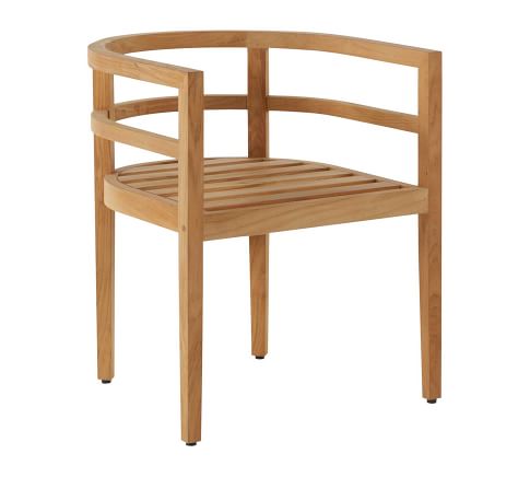 Oxeia Teak Barrel Back Dining Chair, Crate & Barrel Outdoor Furniture