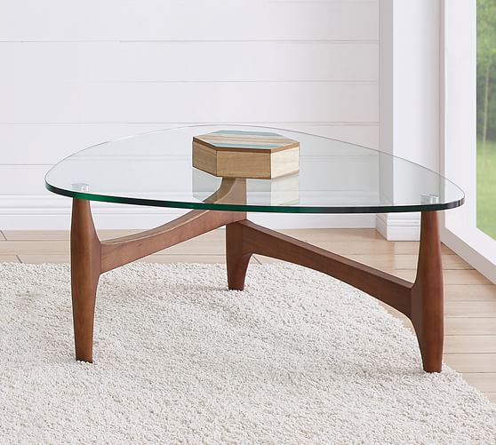 Petaluma 35 5 Glass Coffee Table, Wood Glass Coffee Table Round