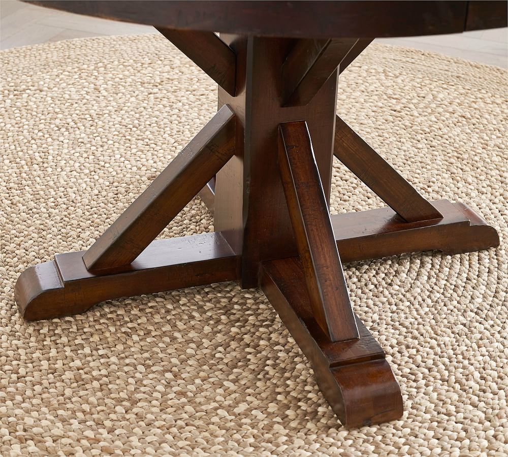 Benchwright Round Pedestal Extending Dining Table Pottery Barn