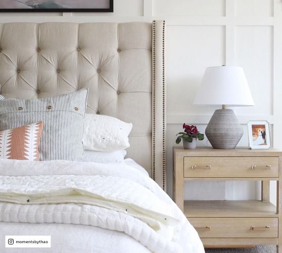 Harper Tufted Upholstered Tall Bed, How To Change Color Of Upholstered Headboard