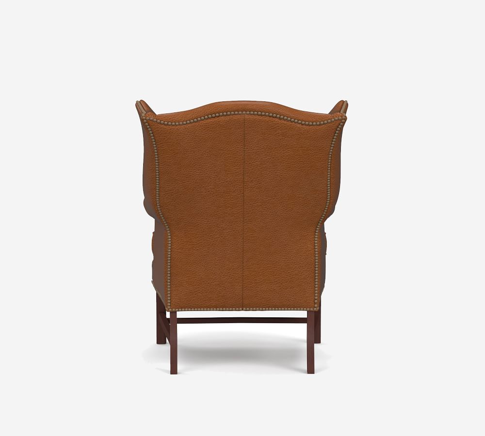 Thatcher Leather Wingback Chair | Pottery Barn