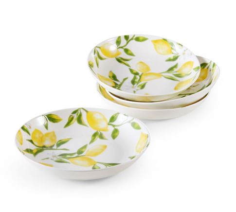 Mikasa Lemons Bone China Pasta Bowls - Set of 4