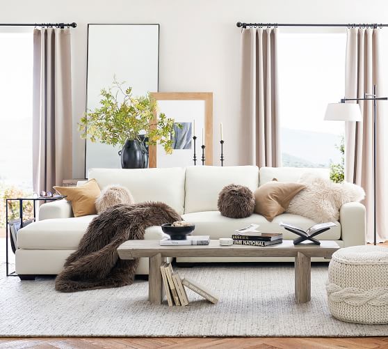 Big Sur Square Arm Upholstered Sofa Double Wide Chaise Sectional Pottery Barn Big Sur Square Arm Upholstered Sofa, Big Living Room Sofas