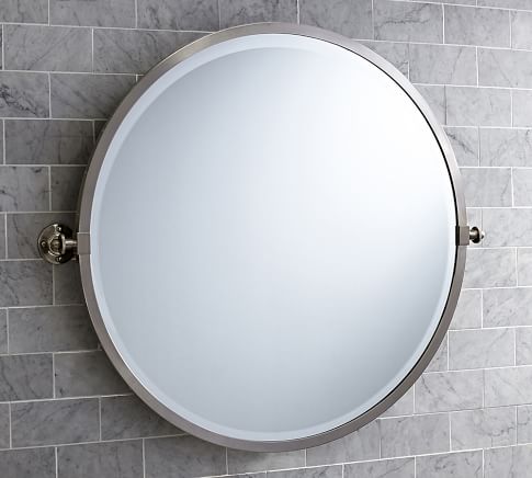 Kensington Pivot Oval Wall Mirror, Mirror Pivot Mounts