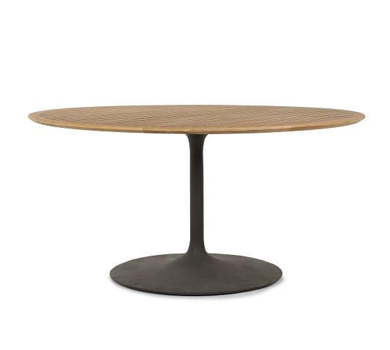 Nami 54 Fsc Teak Round Dining Table Pottery Barn Nami 54 Fsc Teak Round Dining Table, How Big Is A 54 Inch Round Table