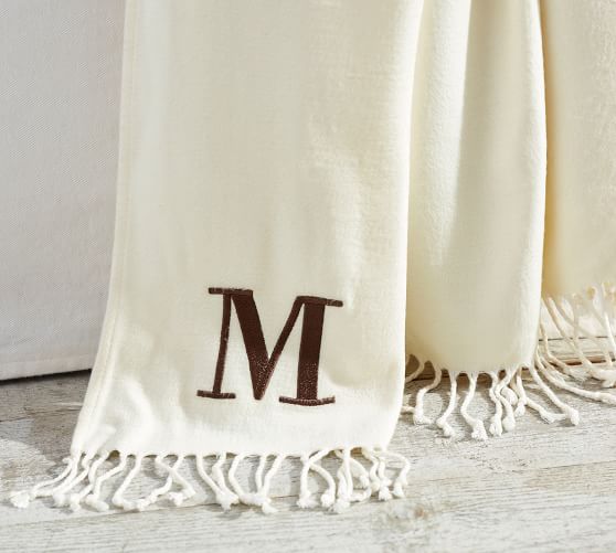 pottery barn blankets personalized